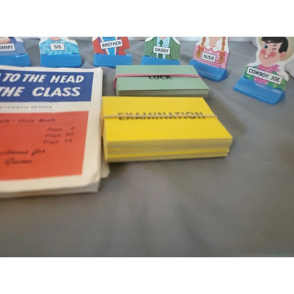 Vtg Milton Bradley GO TO THE HEAD OF THE CLASS Replacement Pieces Rules & Cards